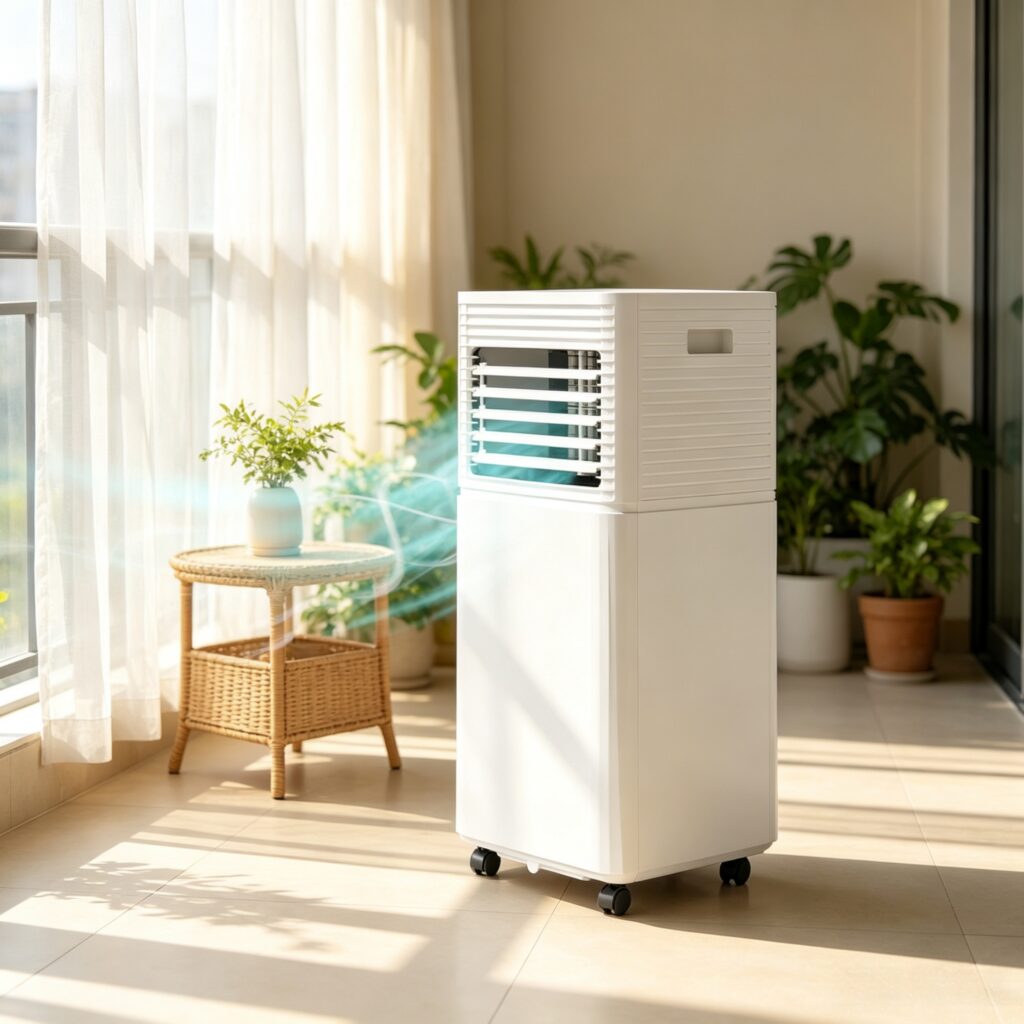 Portable Air Conditioner – Cooling Dehumidifying Function, Remote Control, 24H Timer, LED Screen