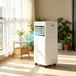 Portable Air Conditioner – Cooling Dehumidifying Function, Remote Control, 24H Timer, LED Screen