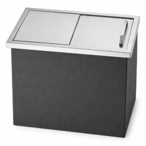 Drop-In Ice Chest, Stainless Steel Ice Storage Box with Sliding Lid and Drain Hose, Ice Bin for Chilled Wine, Beer, Beverage (22 x 17 x 12 Inches)