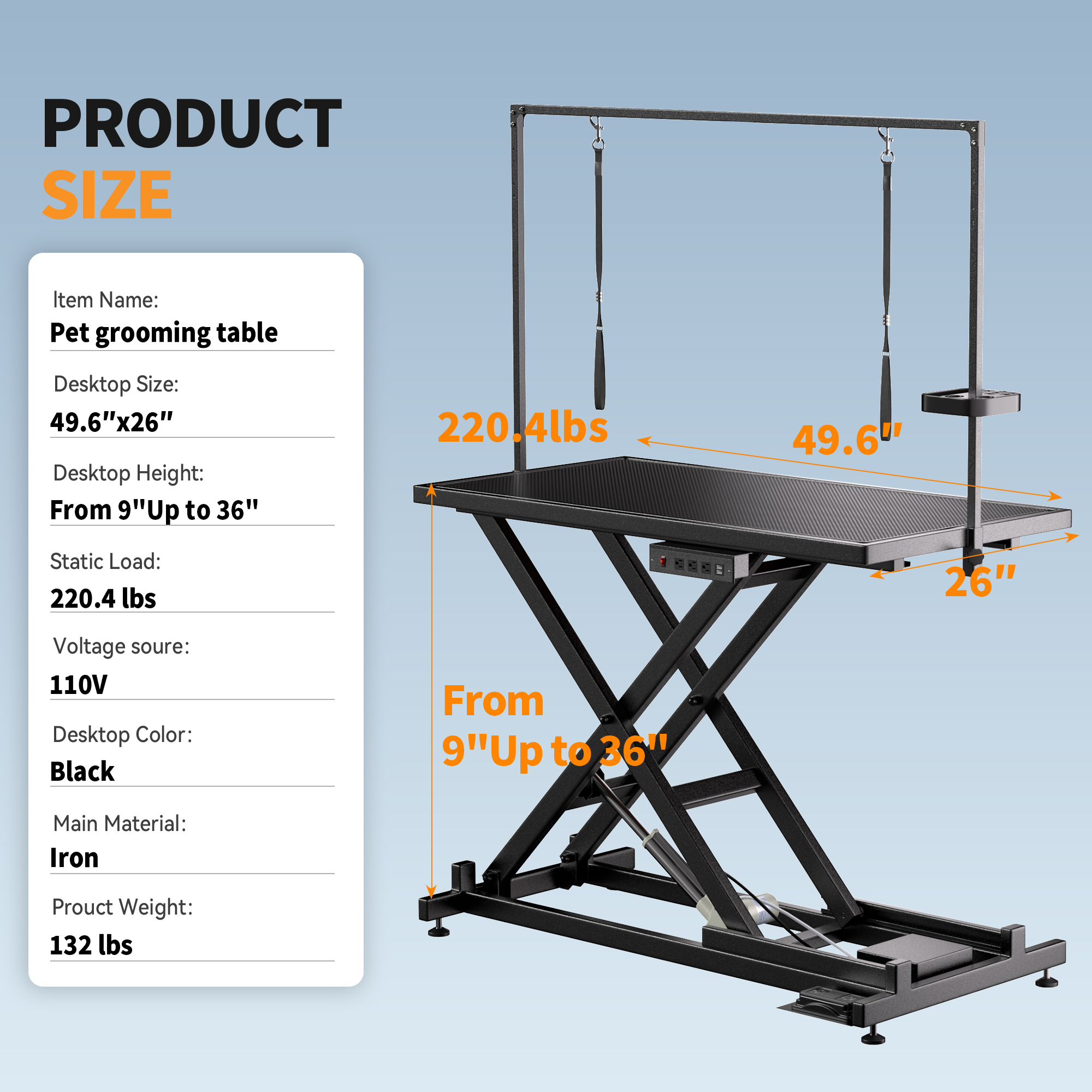 Professional Electric Dog Grooming Table - Heavy Duty - Image 6