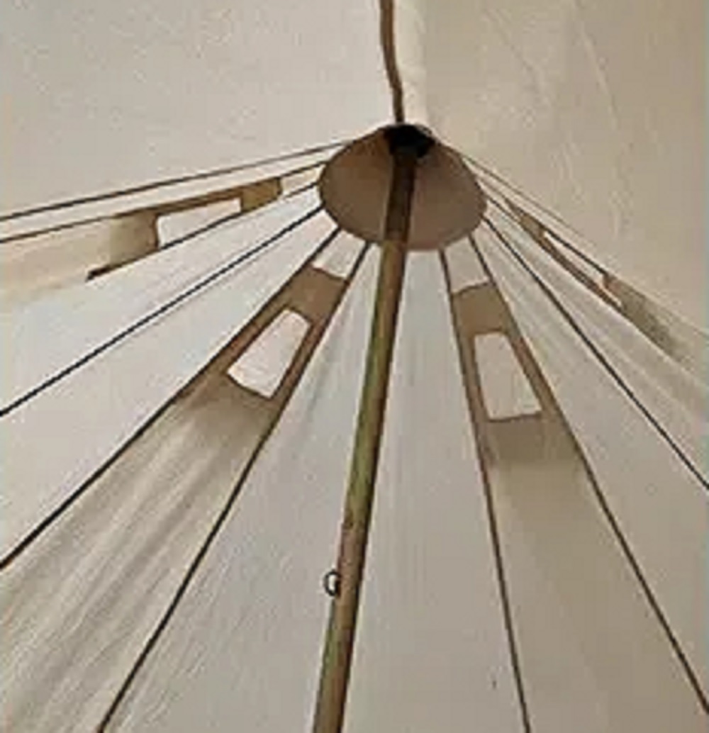Outdoor Camping Pyramid Indian Tent 5M Oversized Waterproof Heavy-Duty Oxford Fabric Luxury Glamping Tent - Image 7