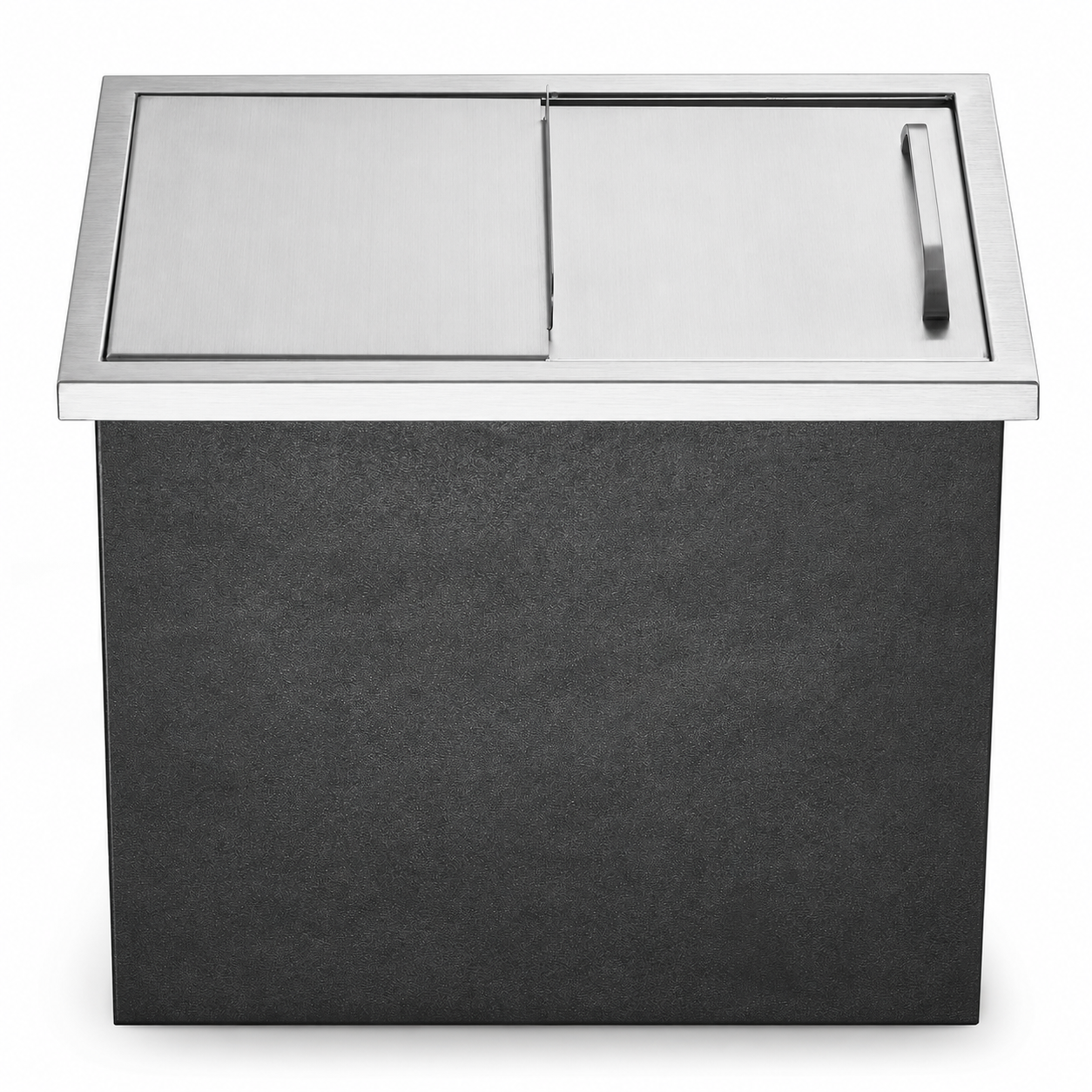 Drop-In Ice Chest, Stainless Steel Ice Storage Box with Sliding Lid and Drain Hose, Ice Bin for Chilled Wine, Beer, Beverage (22 x 17 x 12 Inches) - Image 4