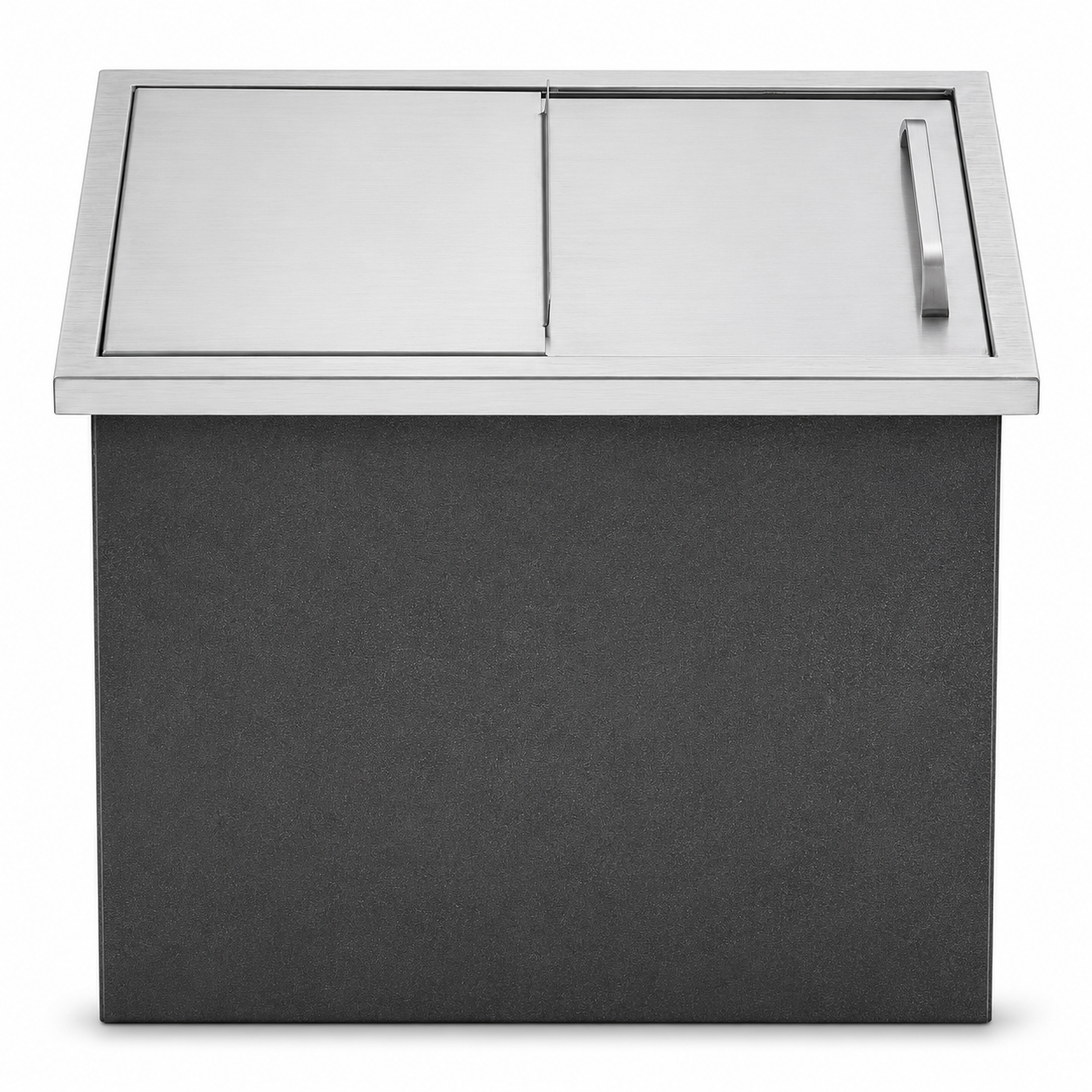 Drop-In Ice Chest, Stainless Steel Ice Storage Box with Sliding Lid and Drain Hose, Ice Bin for Chilled Wine, Beer, Beverage (22 x 17 x 12 Inches) - Image 3