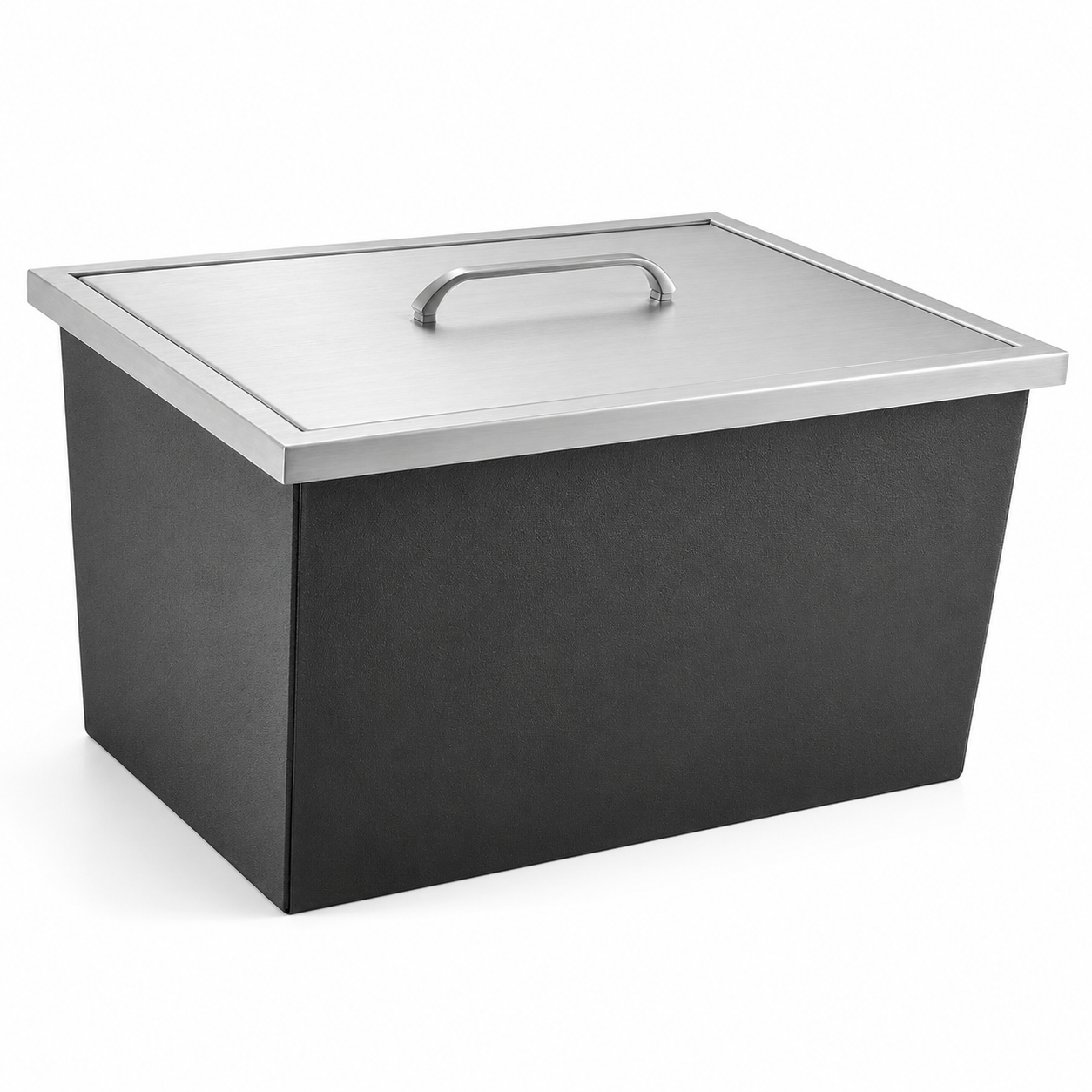 Drop-In Ice Chest, Stainless Steel Ice Storage Box with Lid and Drain Hose, Ice Bin for Chilled Wine, Beer, Beverage (21 x 17 x 18 Inches) - Image 2